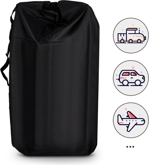 LIHAO Universal Stroller Travel Bag - Gate Check Bag for Car Seat, Waterproof Carry Bag, 600D Oxford (Black)
