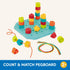 Battat Toddler Peg Board, 31 Pcs Stacking Peg Board Set, Fine Motor Skills Therapy Toy for 2 Years +