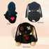 LVQING Black Rabbit Plush Doll, Scary Halloween Stuffed Animal with Long Ears, Perfect for Easter Gifts