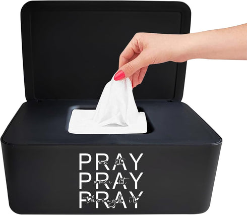 Moorfowl Inspirational Baby Wipes Dispenser Pray Over It Bible Verse Christian Flushable