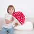 28'' Large Mushroom Plush Pillow, Red Mushroom Shaped Stuffed Animal, Soft Big Plushies Gift for Kids