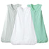 david's kids 3 Pack 100% Cotton Baby Sleep Sack, 6-12 Months, Soft Wearable Blankets with 2-Way Zipper, White & Grey &