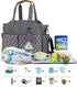 MEYTEILAY Diaper Bag Tote Large Multi-Function Baby Changing Bag for Mom with Changing Station Travel Nappy Bag