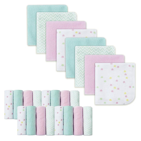 softan Baby Washcloths, 24Pack Baby Wash Cloths Extra Soft & Ultra Absorbent,