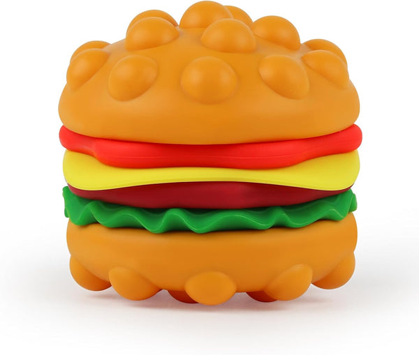 Anboor Pop Fidget Toys, 3D Silicone Hambergur Push Bubbles Sensory Toy for Kids Adults, Anxiety Stress Relief