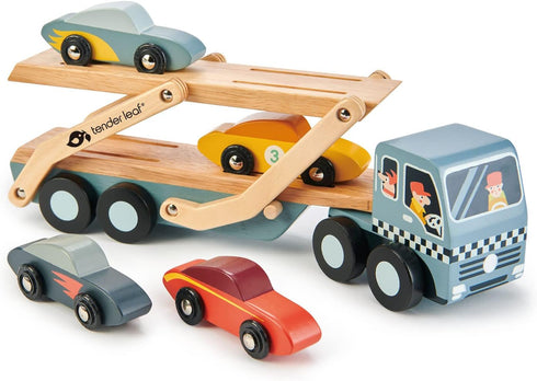 Tender Leaf Toys Car Transporter - Imaginative Play Gift for Children, Encourages Social Development