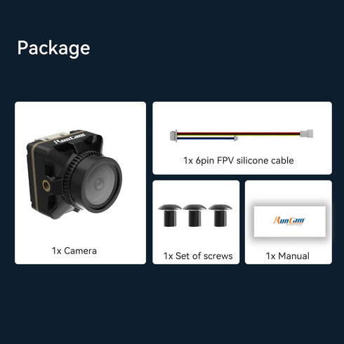 FPV Camera RunCam Robin 3, Micro Drone Camera 1200TVL FOV150° Wide Angle for RC FPV Drone Car Plane Racing