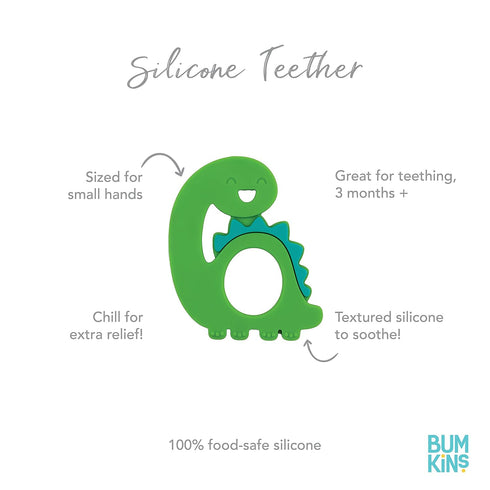 3 Bumkins Baby Teething Freezer Toy Keys Rings, Soft Flexible Silicone Pacifier, Safe to Chew, Cool Teether Gum Relief