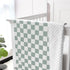 Green Checkerboard Nursing Pillow Cover with Matching Baby Blanket