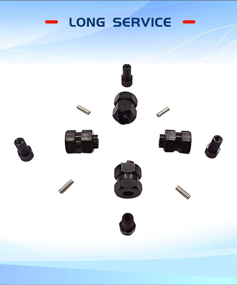 Aluminum Alloy 7mm RC Wheel Hex Hub Spacer with 9.5mm Offset Extension 4Pcs for AXIAL SCX24