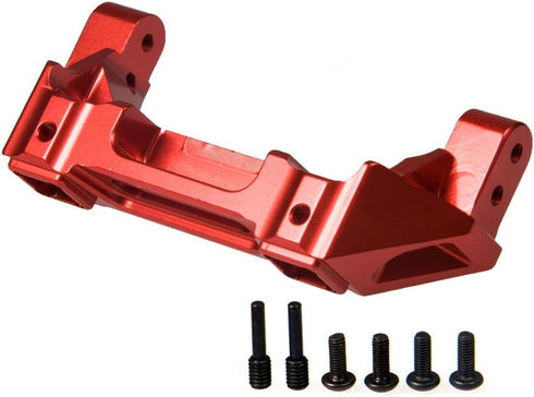 Aluminum Alloy Front and Rear Bumper Mount for 1/10 Scale TRX-4 Crawler Car in Red