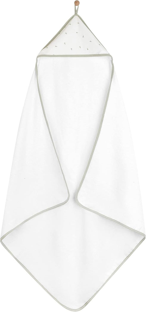 Set, 100% 35x35 10x10 Ely's & Co. Baby Hooded Towel and Wash Cloth Thick Absorbent Cotton Terry, for Newborn Baby