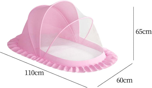DimyFew Crib Netting Cover Baby Folding Net Cover Bedding Supplies Easy to Use Universal Mini Canopy Tent Net