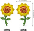 33 Inch Sunflower Foil Balloons, Sunflower Shaped Aluminum Mylar Balloons for Summer Themed Party, 6PCS
