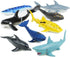 Boley Great Sea Creatures 8-Pack: 7-10" Soft Plastic Ocean Animal Figurines -
