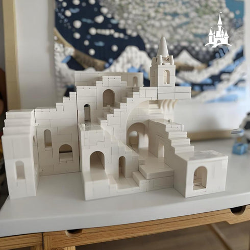 Blocks660PCS Magic Maze Building BlockWhite Transforming Castle Deformable Building Gifts for Adults