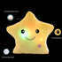 Creative Twinkle Glowing Stars Shape Plush Throw Pillow, LED Night Light Pillow Cushions Stuffed Toys Gifts for Kids,