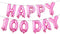 Alphabet Letters Foil Balloons Set, Happy 100 Day Banner, Baby Shower Birthday Decoration