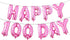 Alphabet Letters Foil Balloons Set, Happy 100 Day Banner, Baby Shower Birthday Decoration