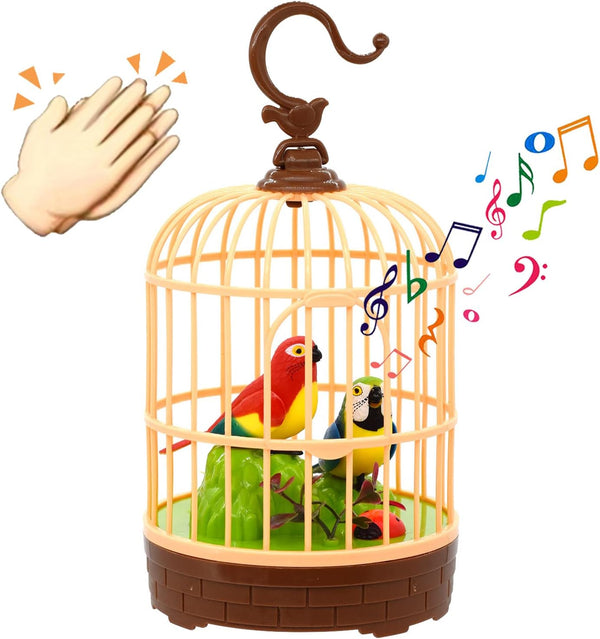 HWD Voice-Activated Induction Birds Toy - Talking Chirping Fluttering Parrot for Kids and Toddlers