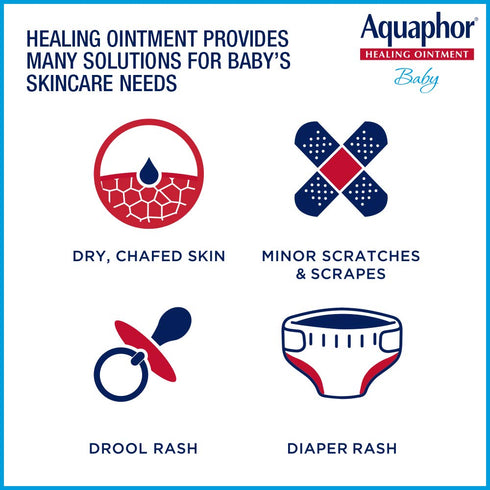 7 Oz Aquaphor Baby Healing Ointment Advanced Therapy Skin Protectant, Dry Skin and Diaper Rash Ointment, Tube