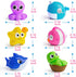 1-3, 1 2 3 3-5, 6 Pack Light Up Bath Toys for Kids Ages Pool Toys for Year Old Girl Boy, Water Activated Bath Toys