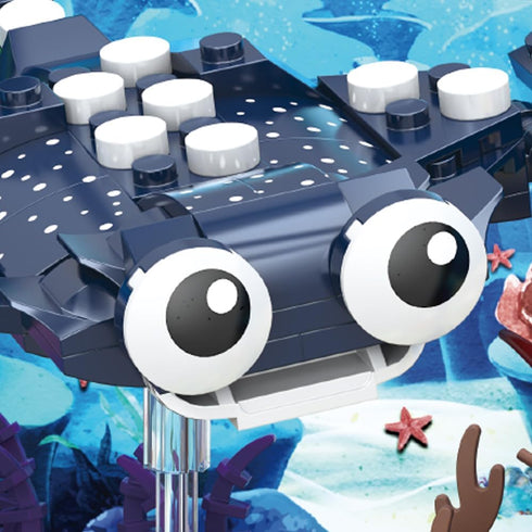 RiceBlock Sets 8-12 Year889PCS Fish Tank Aquarium Building Holiday Toy, Ocean Theme Construction Toys, Educational STEM