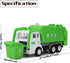 Set, 4 FIVEDAOGANG Small Friction Powered Garbage Truck Toys Includes Front Load Dumpster, Trash Bins and Trash