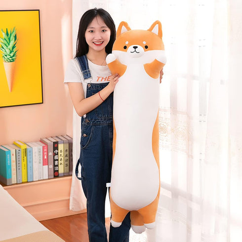 43.32'' Jumbo Dog Stuffed Animal, Long Dog Plush Pillow Toy, Cute Cartoon Soft Body Pillow Gift
