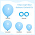 FOTIOMRG 110pcs 18 12 10 5 inch Pack Light Blue Balloon Garland Arch Kit, Light Blue Latex Balloons Different Sizes