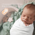 47 47 inches(120x120cm) Premium Soft Muslin Cotton Newborn Baby Swaddle Blanket Unisex Swaddle Wrap Silky Swaddle