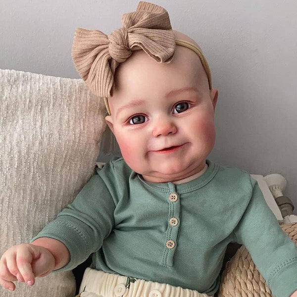 Anano Realistic Newborn Baby Dolls - 20 Inch Silicone Weighted Reborn Baby Doll with Green Outfit