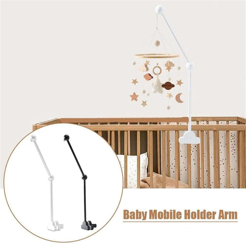 CINASA Hanging Wooden Baby Crib Mobile Arm, Baby Mobile Holder Arm, Mobile Arm for Crib, Strong Slip Attachment Wooden