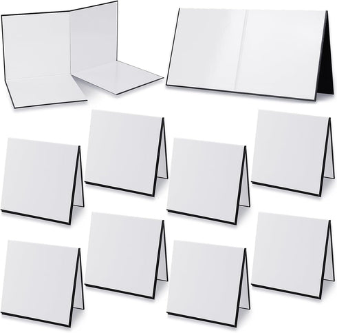 Zhanmai 10 Pcs Blank Game Board, Quad Fold Dry Erase for DIY Game Entertainment Activities, 18 x 18 Inches
