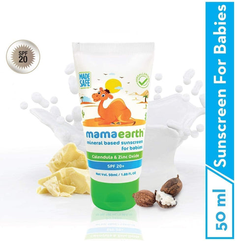 20+ (1.69 Oz (Pack 1)) Mamaearth Mineral Based SPF Baby Sunscreen Fl