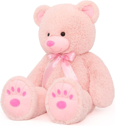 MorisMos Giant Teddy Bear Stuffed Animal - Life Size 36in Large Cuddly Soft Teddy Bear for Baby Shower