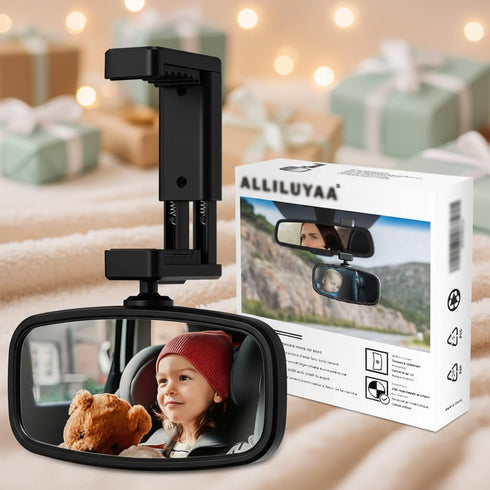 KERHAND 360-Degree Baby Car Mirror for Rear-Facing Seats,Kids Safety Mirrors with Tool-Free Installation,Kids