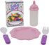 Baby Alive 509 Crew Doll High Chair Set - Pink & Rainbow - 6 Pieces, Fits Dolls Up to 24"