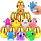FLYSNK 8 Pack Jumbo Golden Easter Eggs Fillers with Eye-pop Fidget Stress Toys,