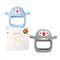 Smily Mia 2pack Blue+Grey Penguin Teether for Babies 0-6 Months, Silicone Teething Mittens & Chew Toys for 3-6 Months