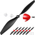 Riakrum 6 Sets Spare Rc Plane Propellers Airplane Carbon Fiber Nose Cone