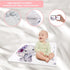 Elephant Newborn Baby Monthly Milestone Blanket, Organic Plush Fleece Photography Background Prop for Boy Girl