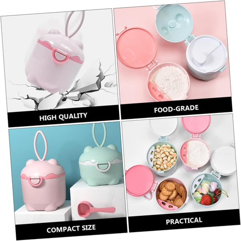 Generic Portable Milk Powder Formula Dispenser Capacity Food Container for Safe for Travel Outdoor Activities