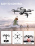 Cool Mini Drone with 1080P Camera for Kids Adults, Remote Control Drone with 3 Batteries, One-Click Take Off, Gifts