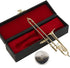 Dselvgvu (5.91"x1.25" Miniature Trombone with Stand and Case Brass Mini Musical Instrument Replica Collectible