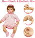 Lifelike Reborn Baby Dolls Girl, 16" Realistic Vinyl Silicone Toddler Soft Body Newborn Gift Set, 3 Years+