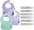 3 Pack PandaEar Silicone Bibs for Boys Girls for Babies & Toddlers, Waterproof Feeding Bib with Large Food Catcher, BPA