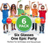 Block Mania Building Block Glasses with Extra Bricks - Fun Carnival Supplies