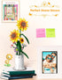 AMSHINE Set, Sunflower Bouquet Building Block Flower with Vase Building Toys, Home Garden Office Decorations and Party