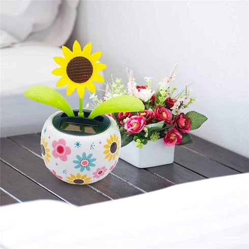 Sunflower Solar Dancing Flower Toy, Solar Powered Swinging Animated Dancer for Car Decoration, Funny Ornaments